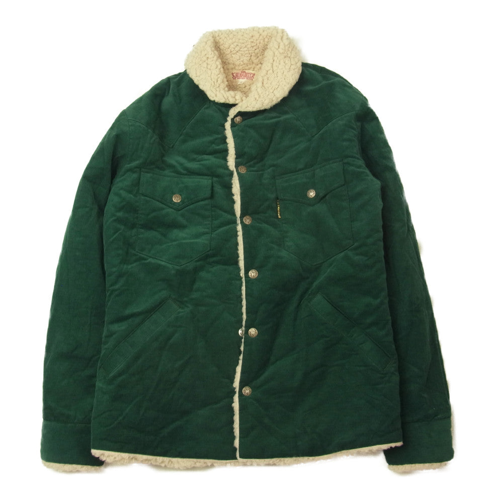 ハリウッドランチマーケット  JK1426 700057-581  ランチコート コーデュロイ ボア ジャケット  グリーン系 2【中古】