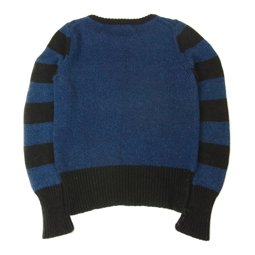 NEIGHBORHOOD ネイバーフッド 16AW 162STNH-KNM02 BORDER-C/CREW.LS コットン ボーダー クルーネック ニット BLACKxNAVY ブラック × ネイビー ブラック系 ネイビー系 M【中古】
