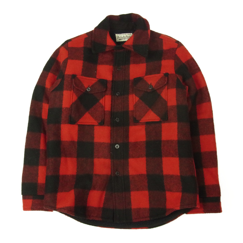 WACKO MARIA ワコマリア BLOCK CHECK CPO JACKET ブロック チェック CPO ジャケット ブラック系 レッド系 S【中古】