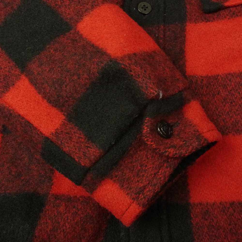 WACKO MARIA ワコマリア BLOCK CHECK CPO JACKET ブロック チェック CPO ジャケット ブラック系 レッド系 S【中古】