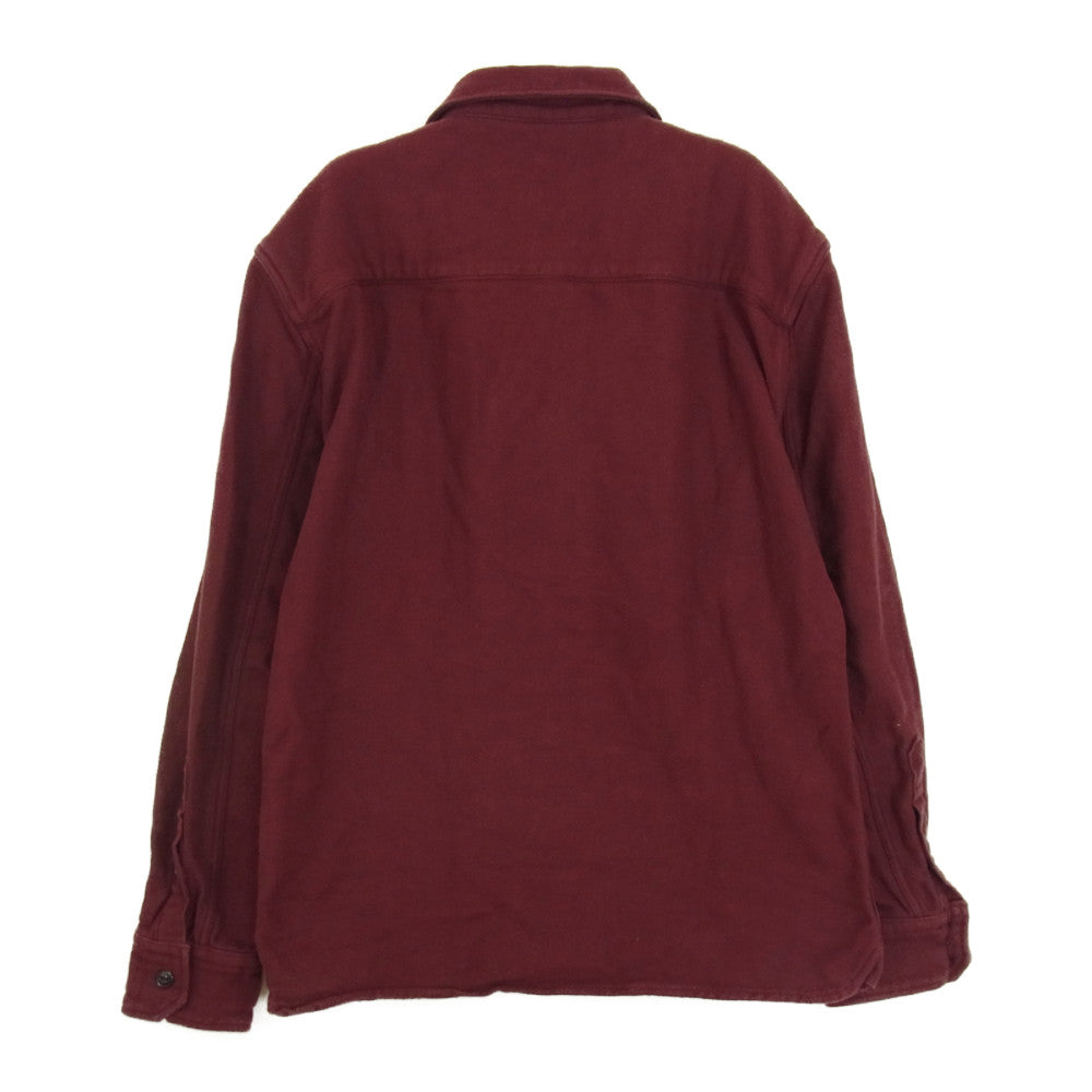 THE FLAT HEAD ザフラットヘッド F-SN0-303L ワイドスプレッド ヘリンボーン ネルシャツ エンジ系 M【中古】