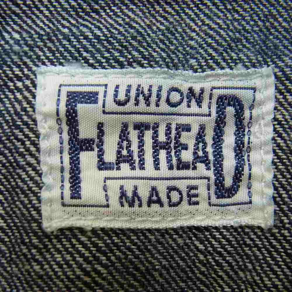 THE FLAT HEAD ザフラットヘッド 7014W ウォバッシュ ワークシャツ ネイビー系 38【中古】