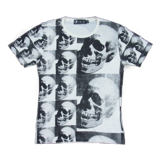 HYSTERIC GLAMOUR ヒステリックグラマー × ANDY WARHOL アンディウォーホル 0424CT01 スカル プリント Tシャツ ホワイト系 S【中古】
