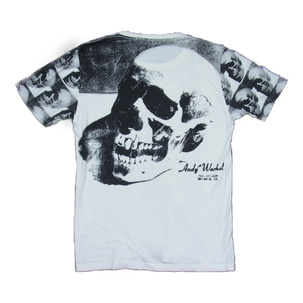 HYSTERIC GLAMOUR ヒステリックグラマー × ANDY WARHOL アンディウォーホル 0424CT01 スカル プリント Tシャツ ホワイト系 S【中古】