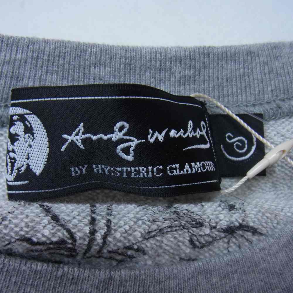 HYSTERIC GLAMOUR ヒステリックグラマー x ANDY WARHOL アンディウォーホル 0453CS01 スウェット Tシャツ グレー系 S【新古品】【未使用】【中古】