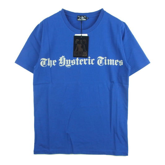 HYSTERIC GLAMOUR ヒステリックグラマー 0253CT18270 ANDY WARHOL アンディウォーホル HYS TIMES 半袖 Tシャツ ブルー系 S【新古品】【未使用】【中古】