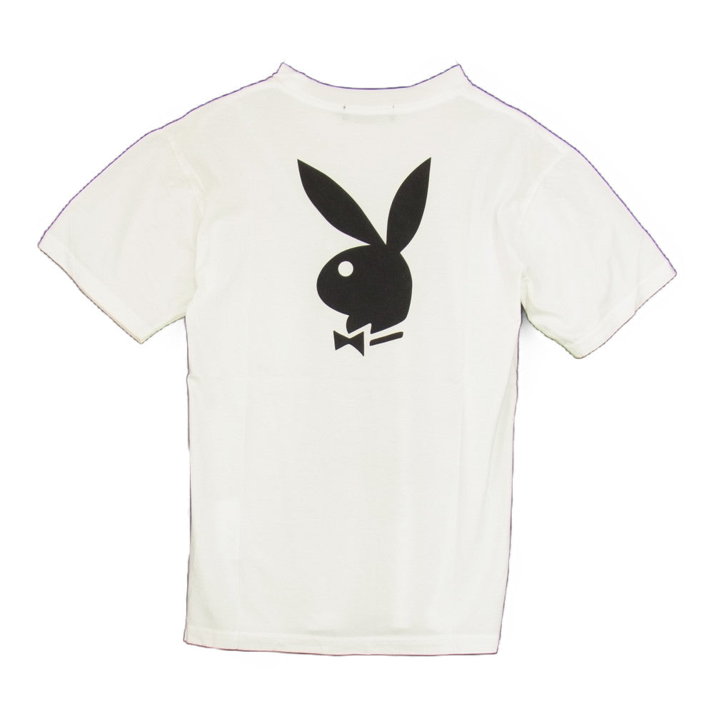 HYSTERIC GLAMOUR ヒステリックグラマー × PLAYBOY プレイボーイ 12171CT04 バニー プリント Tシャツ ホワイト系 XS【新古品】【未使用】【中古】