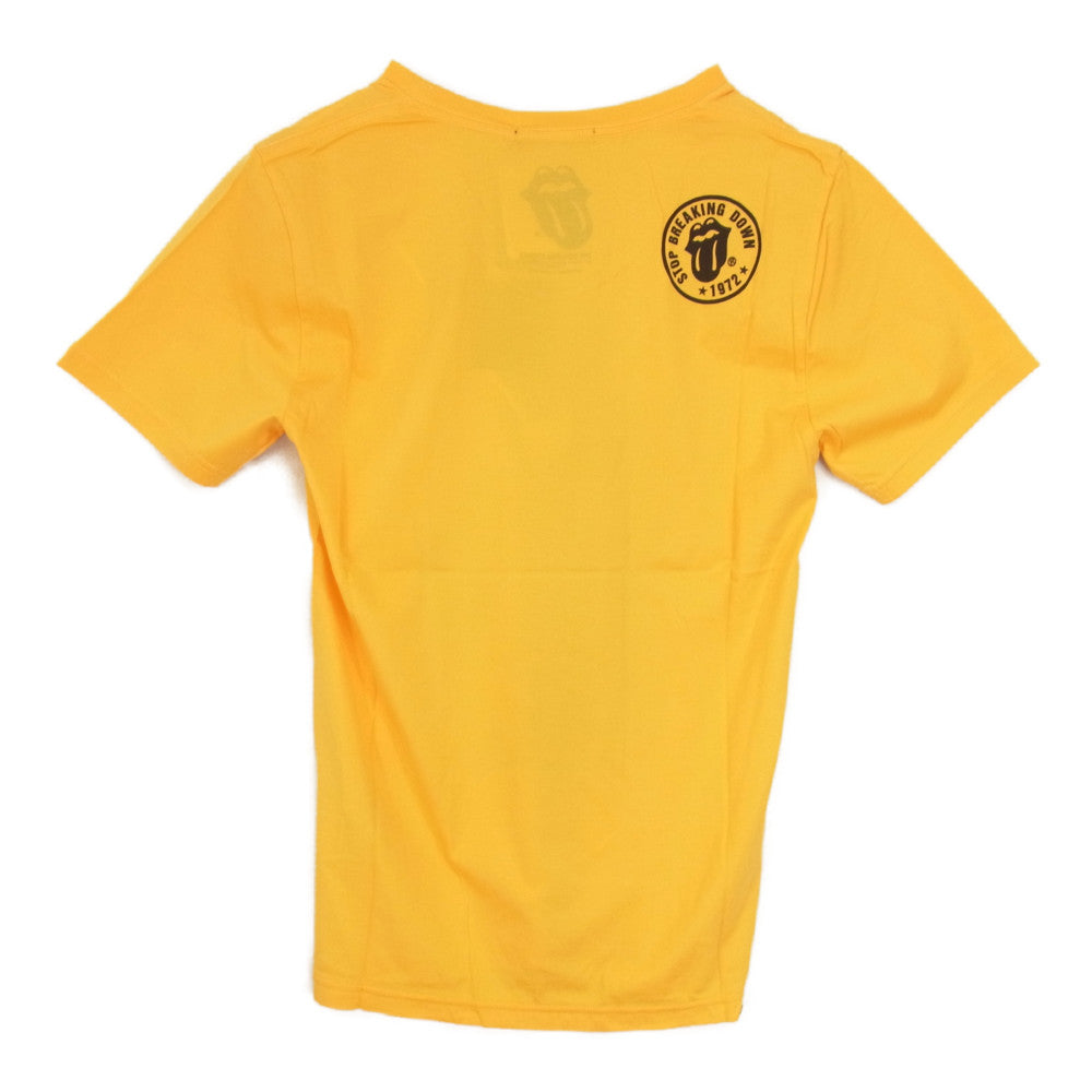 HYSTERIC GLAMOUR ヒステリックグラマー 0651CT09 THEE HYSTERIC XXX ROLLIMG STONES ローリングストーンズ フォト プリント 半袖 Tシャツ イエロー イエロー系 S【新古品】【未使用】【中古】