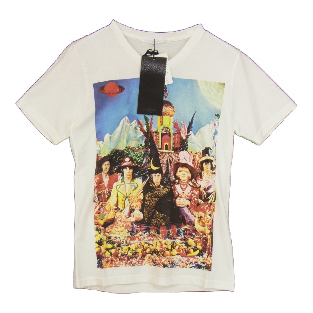 HYSTERIC GLAMOUR ヒステリックグラマー 0653CT05 THEE HYSTERIC XXX ROLLIMG STONES ローリングストーンズ フォト プリント 半袖 Tシャツ ホワイト ホワイト系 S【新古品】【未使用】【中古】