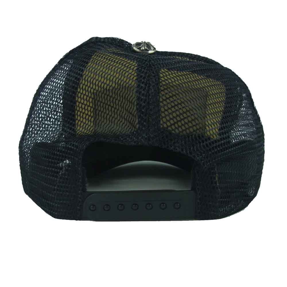 CHROME HEARTS クロムハーツ（原本無） TRUCKER CAP メッシュ トラッカー キャップ 帽子 CHクロスボール ブラック系 ホワイト系【中古】