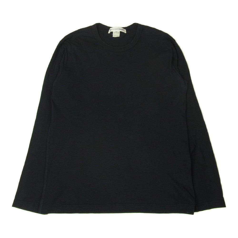 コムデギャルソンオム 2010年 日本製 フロントパッチワーク 長袖 Tシャツ XS ネイビー系 COMME des GARCONS HOMME ロンT メンズ   【220304】 メール便可