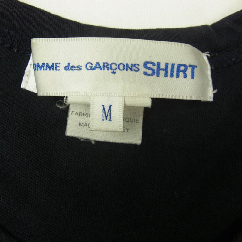 COMME des GARCONS コムデギャルソン SHIRT CDGT1PL クルーネック 長袖 Tシャツ ロンT ネイビー系 M【中古】