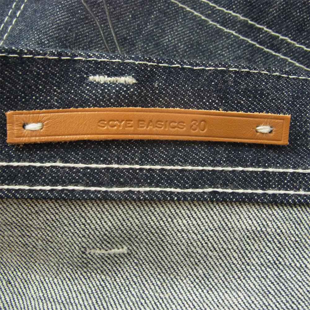 Scye サイ BASICS ベーシックス 5121-83545 ペグトップ ヒップガゼット サンホアキン テーパード デニムパンツ インディゴブルー系 30【中古】