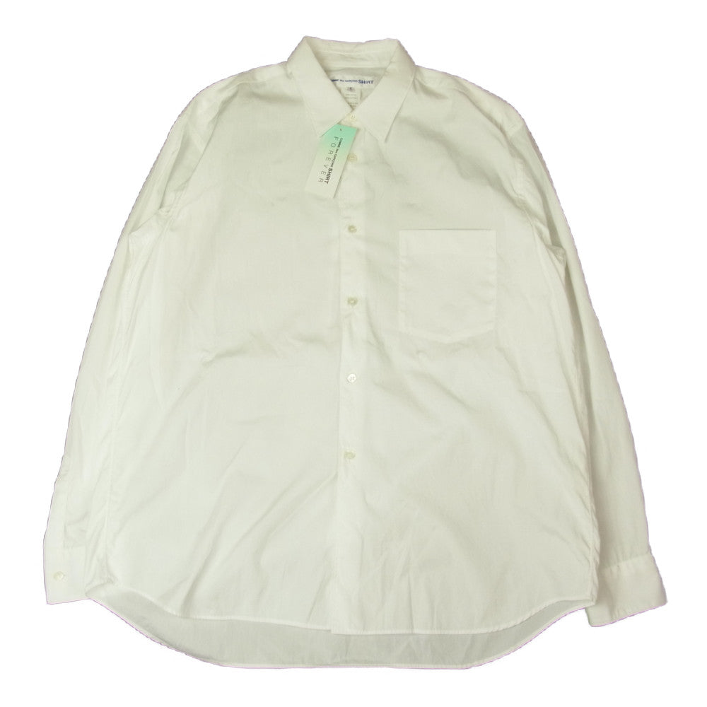 COMME des GARCONS コムデギャルソン SHIRT FOREVER CDGS1PLA-3 WIDE CLASSIC SHIRTS ワイド クラシック 長袖 シャツ ホワイト系 S【中古】