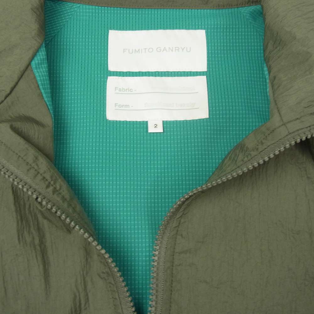 FUMITO GANRYU フミトガンリュウ 22SS FU7-BL-03 Ventilation windbreaker ベンチレーション ウィンドブレーカー ナイロン トラック ジャケット カーキ系 2【美品】【中古】