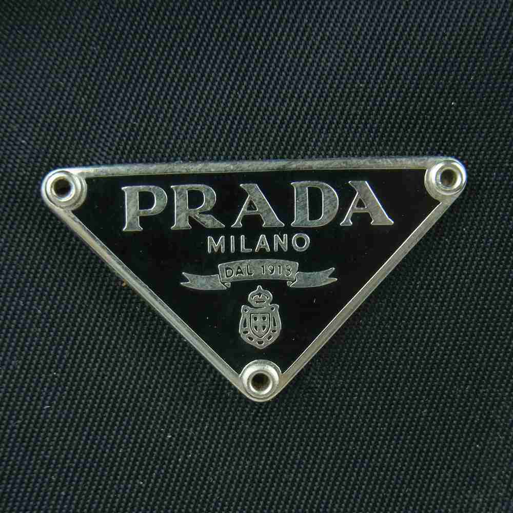 PRADA プラダ MV515 TESSUTO SPORT NERO ナイロン トップハンドル ポーチ ハンド バッグ ブラック系【中古】