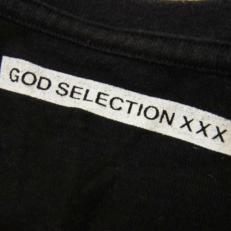 GOD SELECTION XXX ゴッドセレクション レオパード ガール フォト ロゴ Tシャツ ブラック系 S【中古】