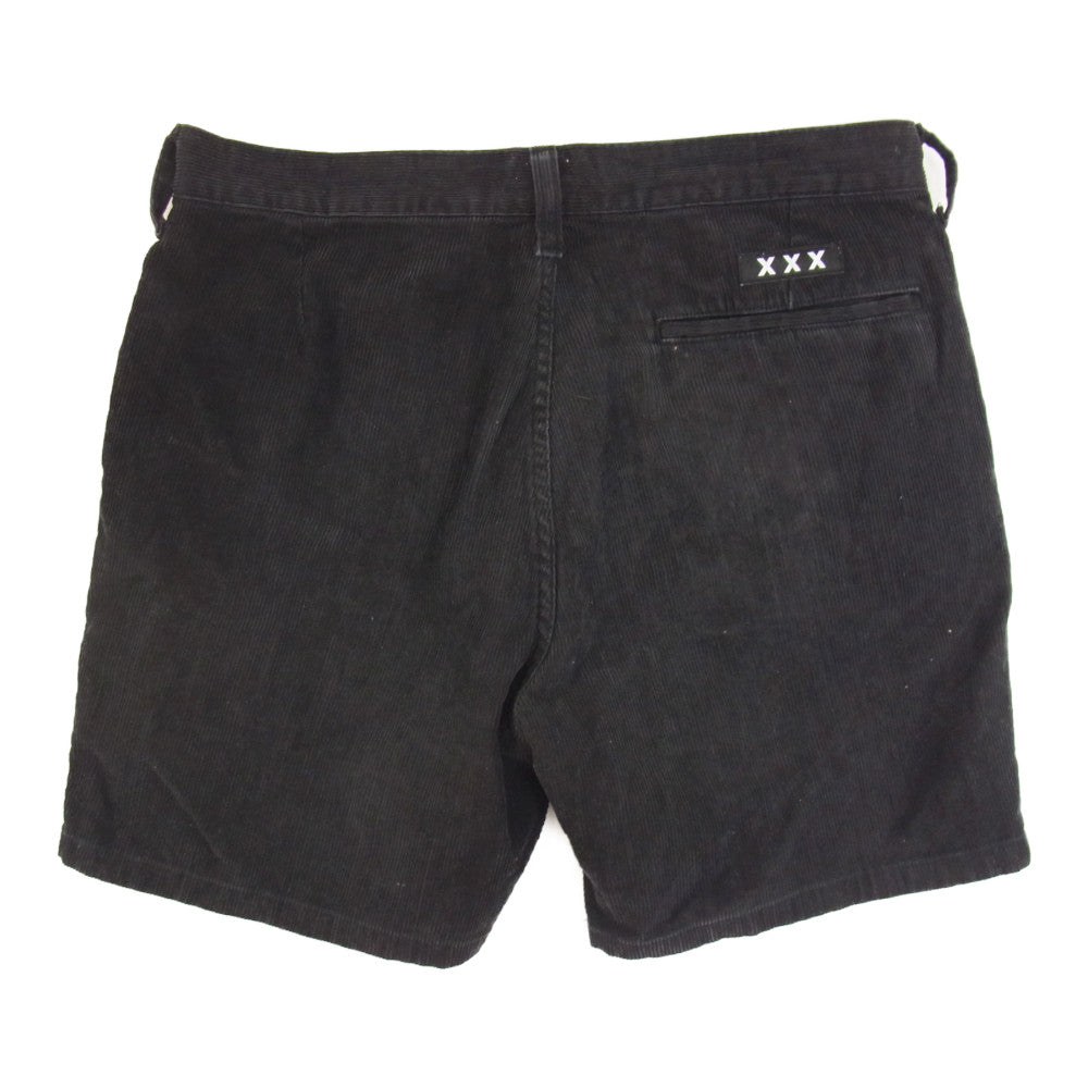 GOD SELECTION XXX ゴッドセレクション × CANTON ハーフ パンツ ショーツ ブラック系 32【中古】