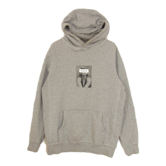 GOD SELECTION XXX ゴッドセレクション マリリンモンロー フォト プリント ロゴ プルオーバー パーカー グレー系 M【中古】