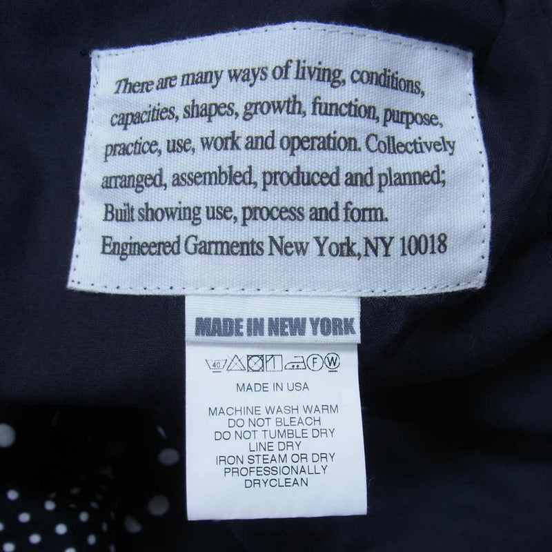 Engineered Garments エンジニアードガーメンツ Loiter Jacket Big Polka Dot Broadcloth ロイタージャケット ドット ネイビー系 XS【中古】