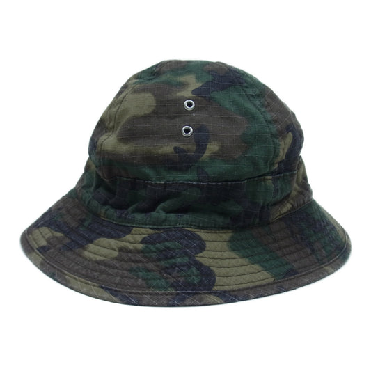 TENDERLOIN テンダーロイン T-JUNGLE HAT RIP STOP ジャングル ハット カモ柄 グリーン系【中古】