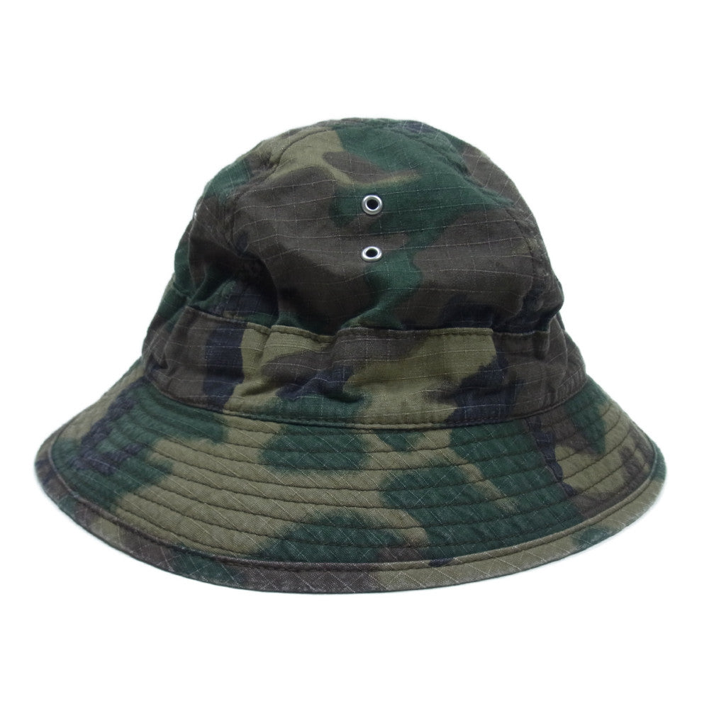 TENDERLOIN テンダーロイン T-JUNGLE HAT RIP STOP ジャングル ハット カモ柄 グリーン系【中古】