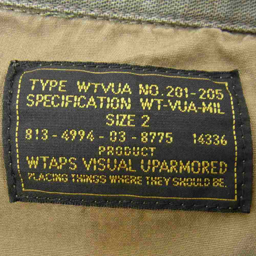 WTAPS ダブルタップス WT-VUA-MIL ミリタリー シャツ カーキ系 2【中古】