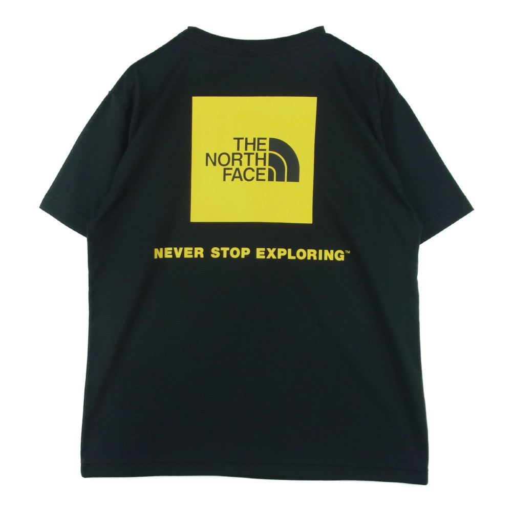 THE NORTH FACE ノースフェイス NT32144 S/S Back Square Logo Tee ショート スリーブ バックスクエア ロゴ 半袖 Tシャツ ブラック系 サミットゴールド M【新古品】【未使用】【中古】