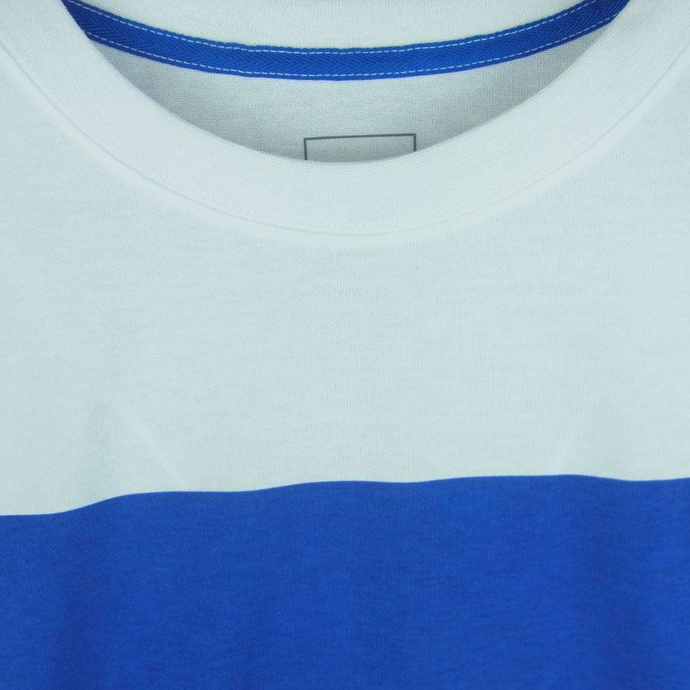 THE NORTH FACE ノースフェイス NT32135 S/S Colored Square Logo Tee ショート スリーブ カラード スクエア ロゴティー 半袖 Tシャツ ホワイト系 ブルー系 L【新古品】【未使用】【中古】