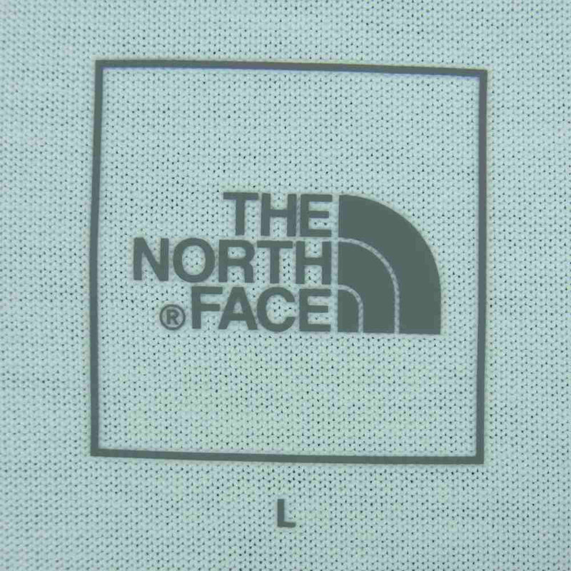 THE NORTH FACE ノースフェイス NT32135 S/S Colored Square Logo Tee ショート スリーブ カラード スクエア ロゴティー 半袖 Tシャツ ホワイト系 ブルー系 L【新古品】【未使用】【中古】