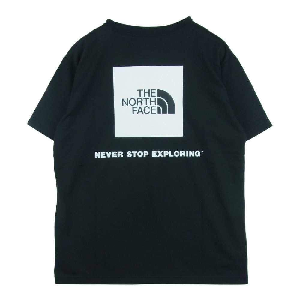 THE NORTH FACE ノースフェイス NT32144 S/S Back Square Logo Tee ショート スリーブ バックスクエアー ロゴ 半袖 Tシャツ ブラック系 L【新古品】【未使用】【中古】