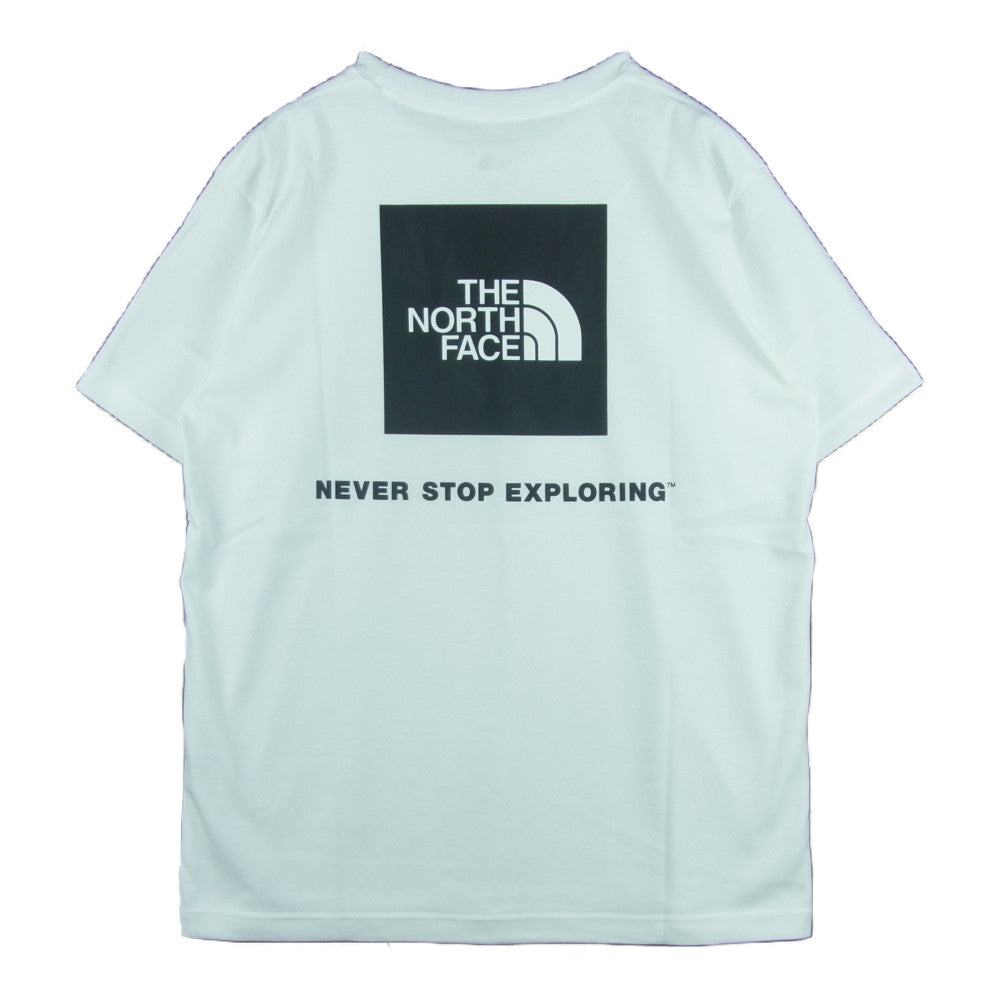 THE NORTH FACE ノースフェイス NT32144 S/S Back Square Logo Tee ショート スリーブ バックスクエアー ロゴ 半袖 Tシャツ ホワイト系 L【新古品】【未使用】【中古】