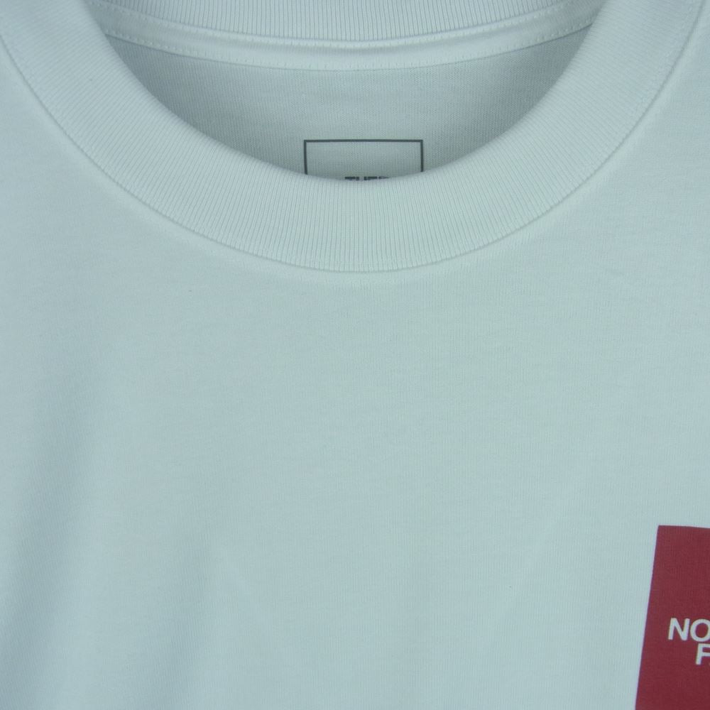 THE NORTH FACE ノースフェイス NT82136 L/S Square Logo Tee ロング スリーブ スクエア ロゴ 長袖 Tシャツ ホワイト系 M【新古品】【未使用】【中古】