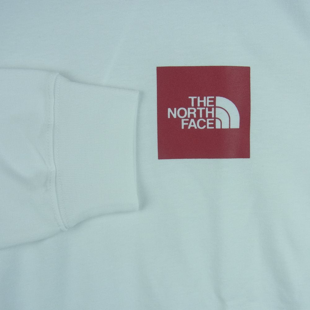 THE NORTH FACE ノースフェイス NT82136 L/S Square Logo Tee ロング スリーブ スクエア ロゴ 長袖 Tシャツ ホワイト系 M【新古品】【未使用】【中古】