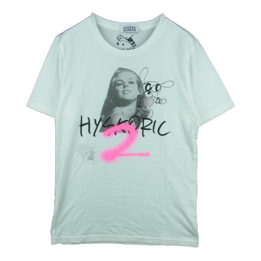HYSTERIC GLAMOUR ヒステリックグラマー 0251CT34 SKOLOCT スコロクト プリント 半袖 Tシャツ ホワイト系 S【中古】
