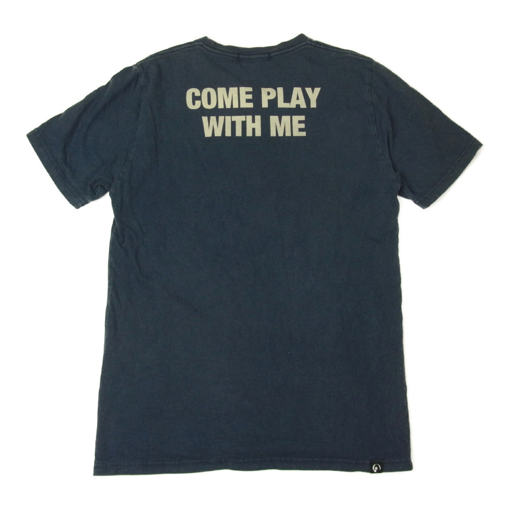 HYSTERIC GLAMOUR ヒステリックグラマー 0241CT06 FLAG pt 星条旗 ガール プリント Tシャツ 半袖 ネイビー系 M【中古】