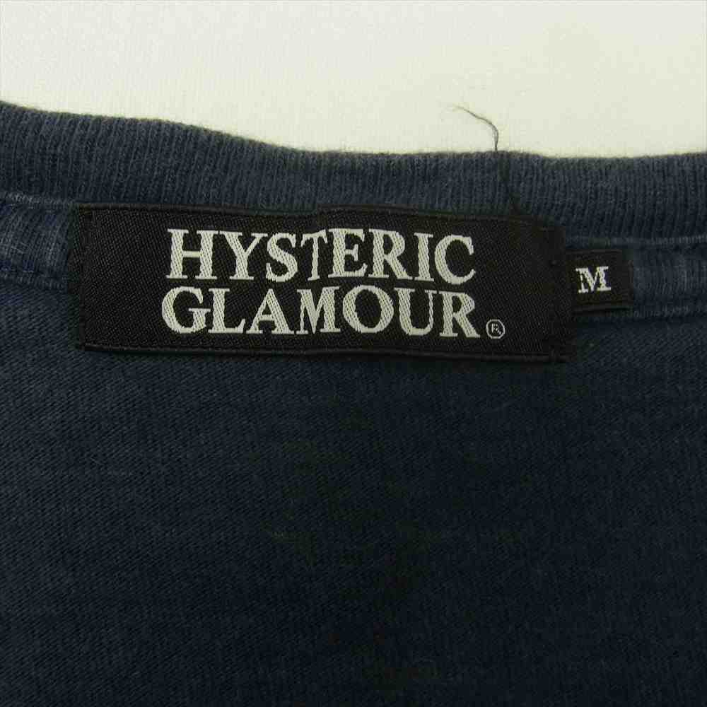 HYSTERIC GLAMOUR ヒステリックグラマー 0241CT06 FLAG pt 星条旗 ガール プリント Tシャツ 半袖 ネイビー系 M【中古】