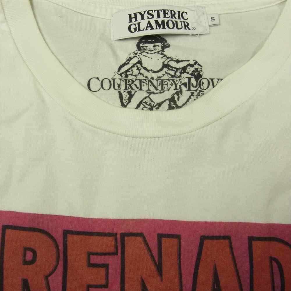 HYSTERIC GLAMOUR ヒステリックグラマー 0251CL01 COURTNEY LOVE コートニーラブ フォトプリント Tシャツ 長袖 ホワイト系 S【中古】