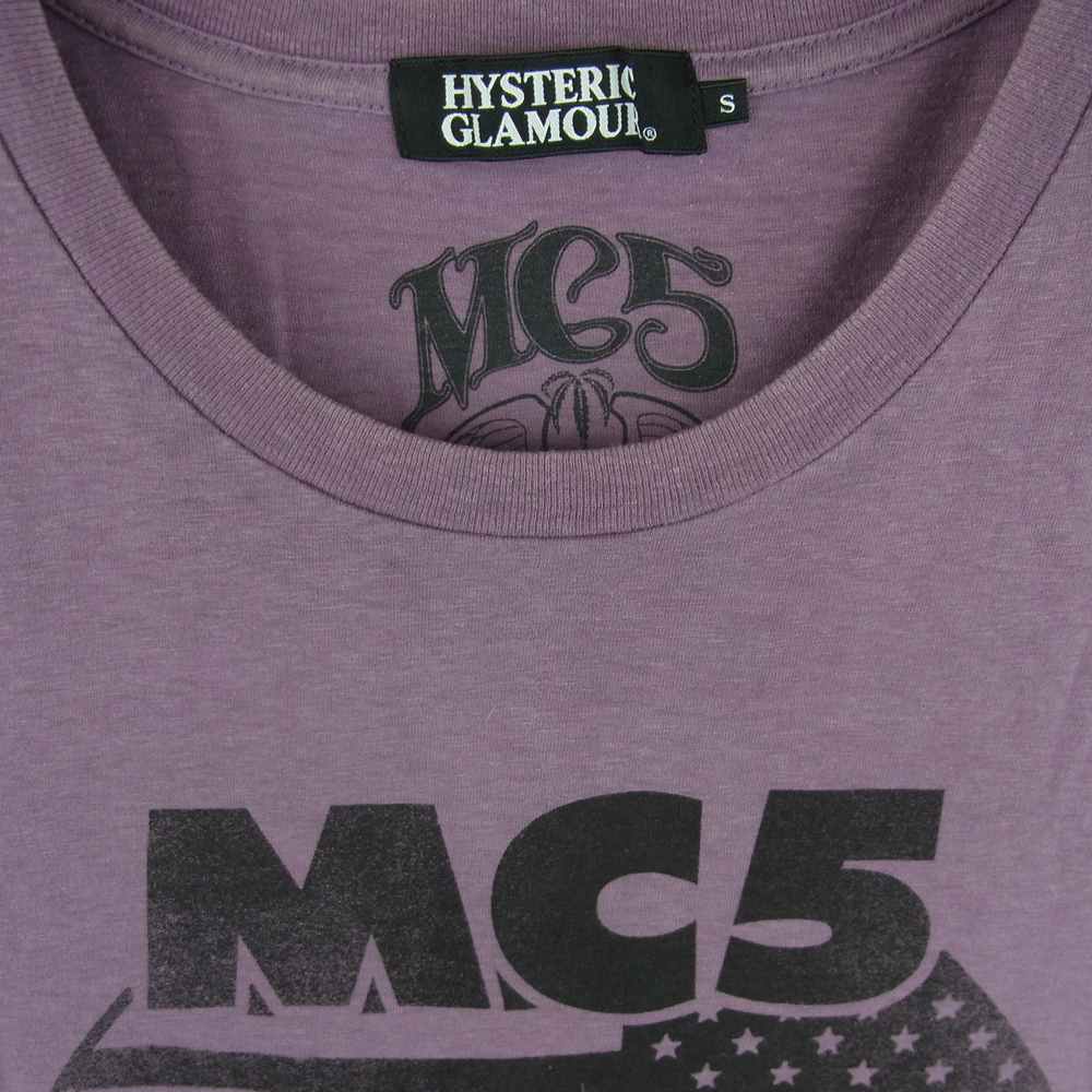 HYSTERIC GLAMOUR ヒステリックグラマー 0212CT18 MC5 High Times プリント 半袖 Tシャツ パープル系 S【中古】