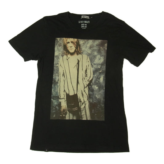 HYSTERIC GLAMOUR ヒステリックグラマー 0211CT03 KURT COBAIN カートコバーン フォト プリント Tシャツ ブラック系 S【中古】