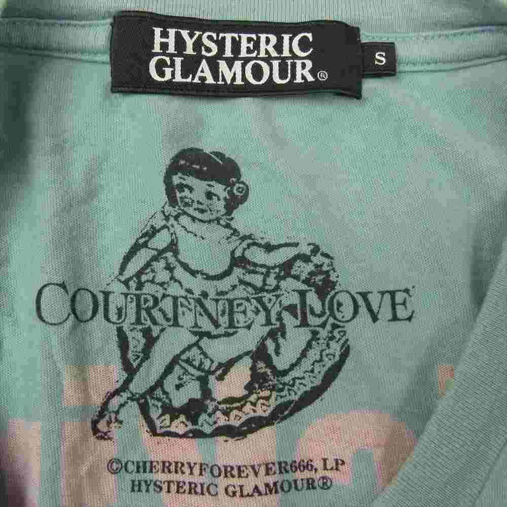 HYSTERIC GLAMOUR ヒステリックグラマー 0243CL10 COURTNEY LOVE KICKING AGAINST コートニーラブ フォトプリント Tシャツ 長袖 ブルー系 S【中古】