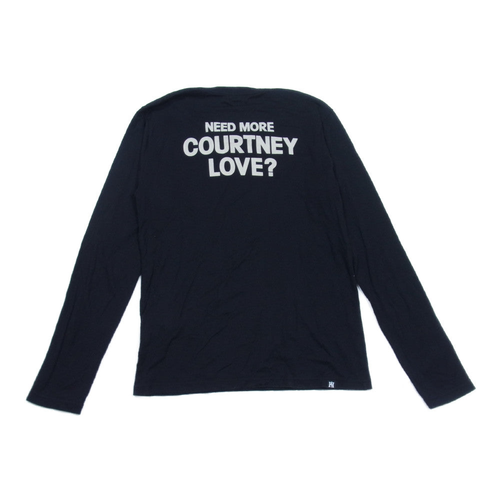 HYSTERIC GLAMOUR ヒステリックグラマー 0253CL11 COURTNEY LOVE HELLO BOYS pt T-SH コートニーラブ フォトプリント Tシャツ 長袖 ブラック系 S【中古】
