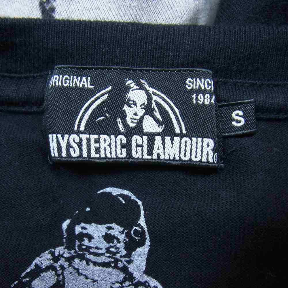 HYSTERIC GLAMOUR ヒステリックグラマー 0253CL11 COURTNEY LOVE HELLO BOYS pt T-SH コートニーラブ フォトプリント Tシャツ 長袖 ブラック系 S【中古】