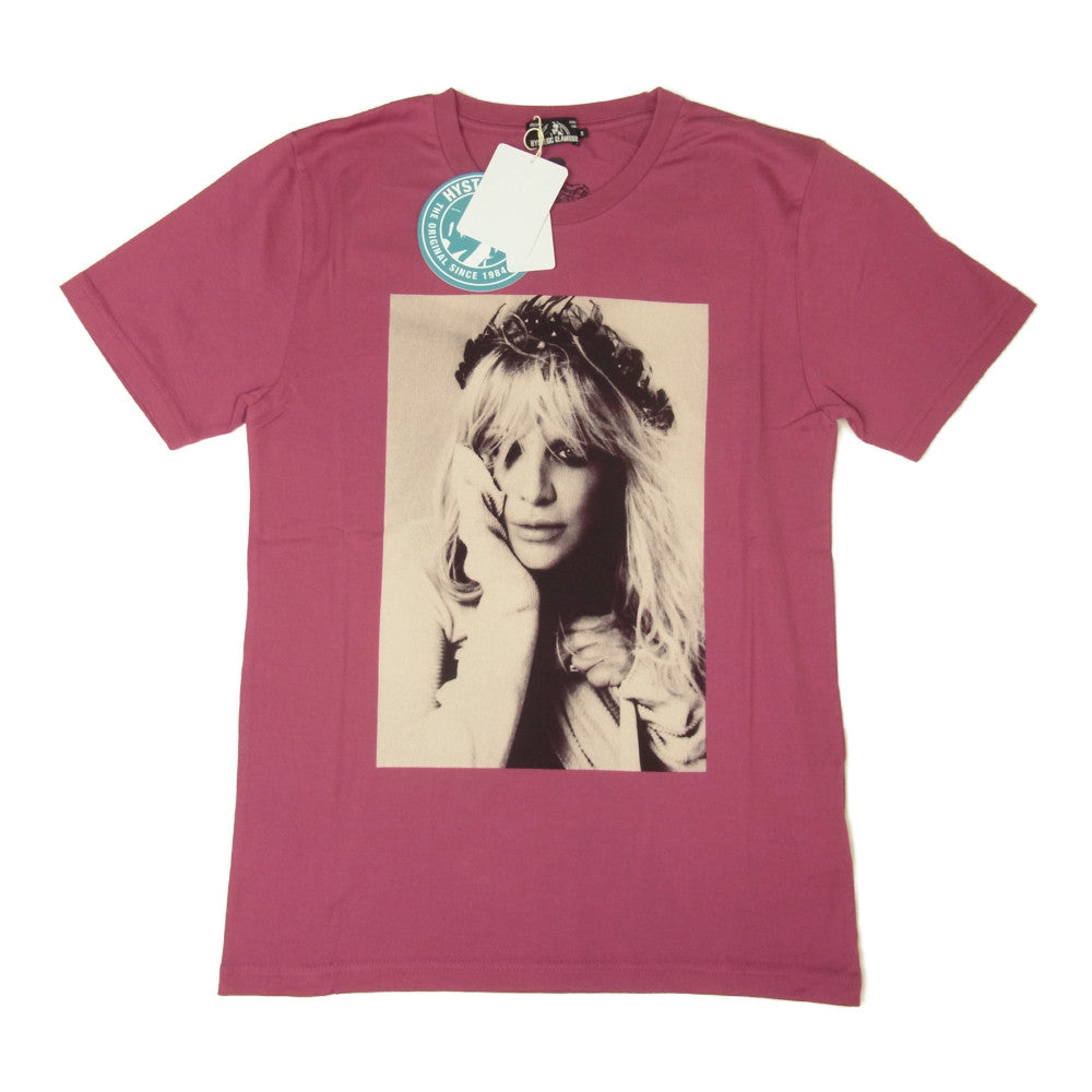 HYSTERIC GLAMOUR ヒステリックグラマー 0261CT26 COURTNEY LOVE コートニー ラブ プリント Tシャツ レッド系【新古品】【未使用】【中古】