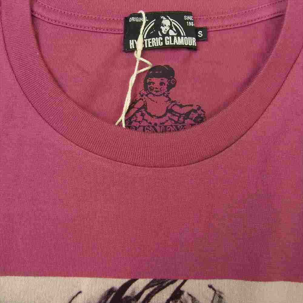 HYSTERIC GLAMOUR ヒステリックグラマー 0261CT26 COURTNEY LOVE コートニー ラブ プリント Tシャツ レッド系【新古品】【未使用】【中古】