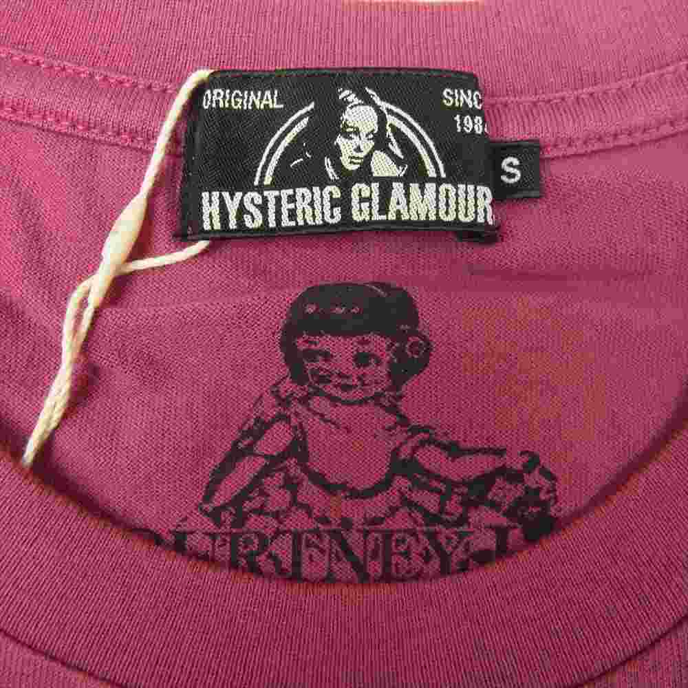 HYSTERIC GLAMOUR ヒステリックグラマー 0261CT26 COURTNEY LOVE コートニー ラブ プリント Tシャツ レッド系【新古品】【未使用】【中古】