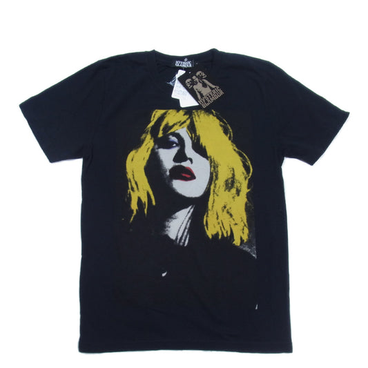 HYSTERIC GLAMOUR ヒステリックグラマー 0241CT30 COURTNEY LOVE コートニー ラブ DIRTY BLONDE プリント Tシャツ ブラック系 S【新古品】【未使用】【中古】