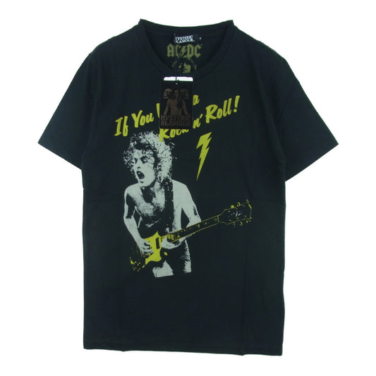 HYSTERIC GLAMOUR ヒステリックグラマー 0243CT13296 ACDC EUROPE TOUR 88 pt T-SH プリント 半袖 Tシャツ ブラック系 S【新古品】【未使用】【中古】