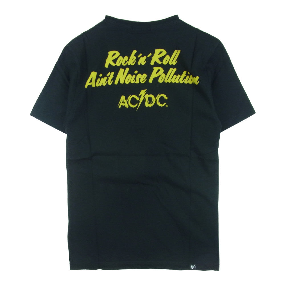 HYSTERIC GLAMOUR ヒステリックグラマー 0243CT13296 ACDC EUROPE TOUR 88 pt T-SH プリント 半袖 Tシャツ ブラック系 S【新古品】【未使用】【中古】