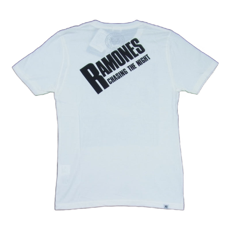 HYSTERIC GLAMOUR ヒステリックグラマー 0253CT13 RAMONES NYC SUBWAY'75 ラモーンズ プリント Tシャツ ホワイト系 S【新古品】【未使用】【中古】